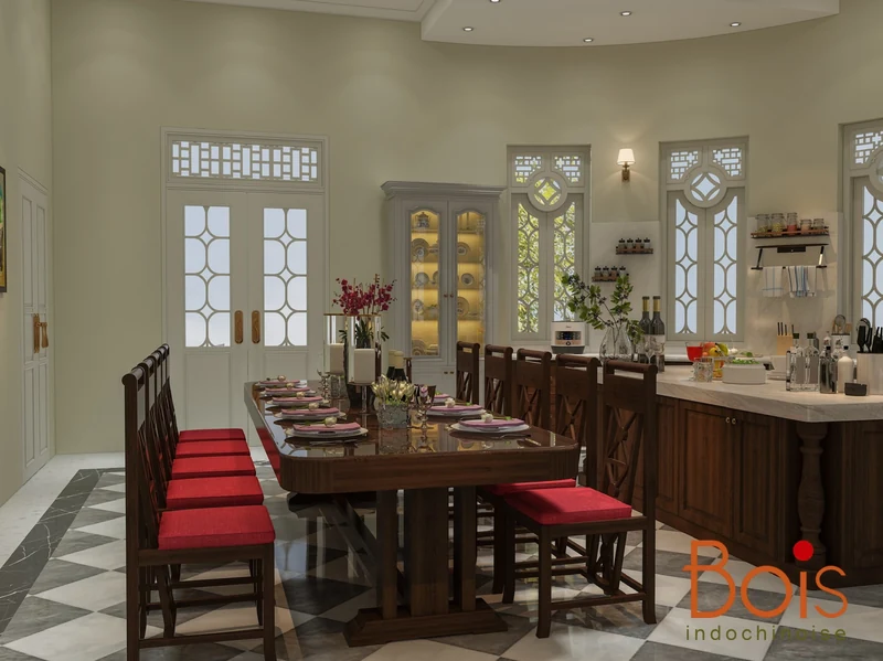 Phòng bếp + ăn — Phối cảnh 03