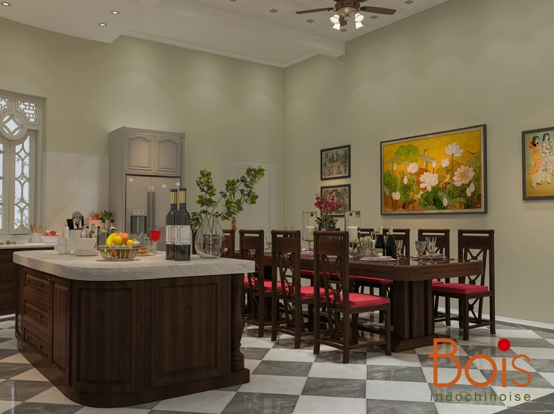 Phòng bếp + ăn — Phối cảnh 06