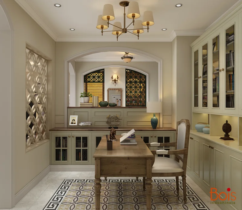 Thiết kế phòng làm việc — góc nhìn 1.